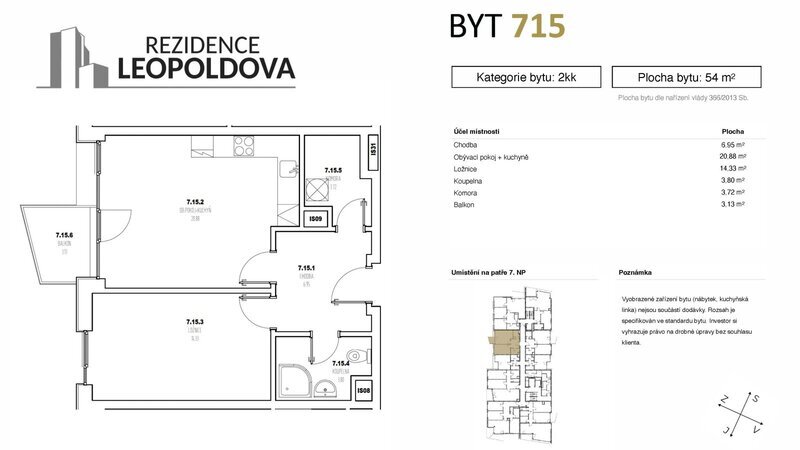 Prodej bytu 715 Rezidence Leopoldova