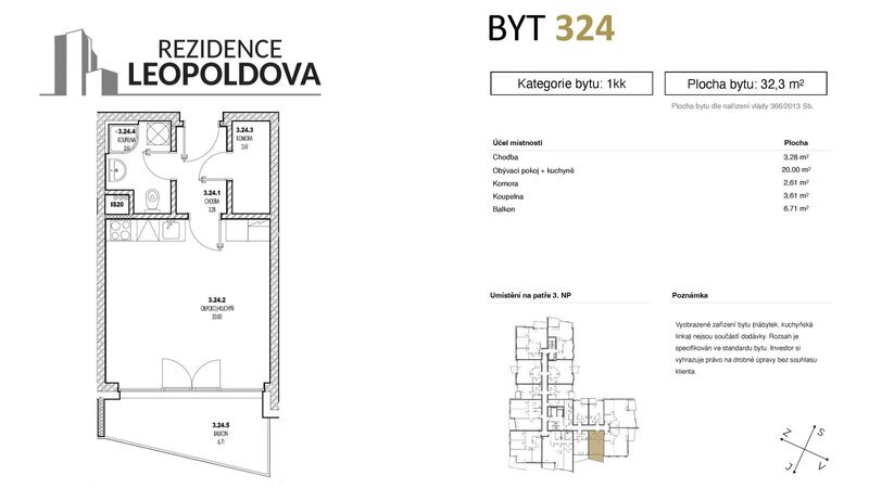 Prodej bytu 324 Rezidence Leopoldova