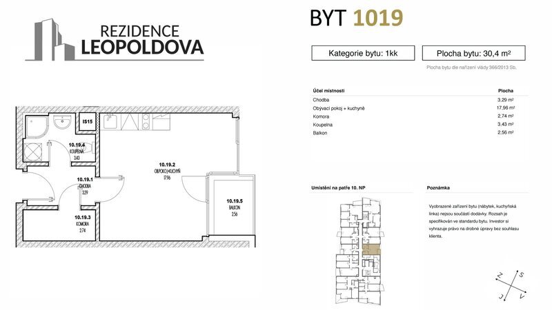 Prodej bytu 1019 Rezidence Leopoldova