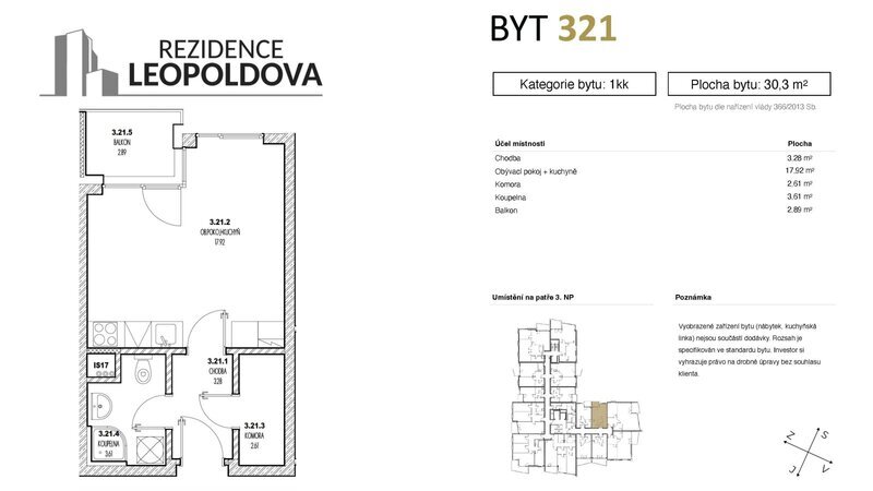 Prodej bytu 321 Rezidence Leopoldova