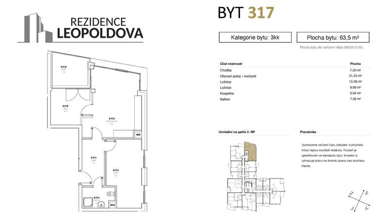 Prodej bytu 317 Rezidence Leopoldova