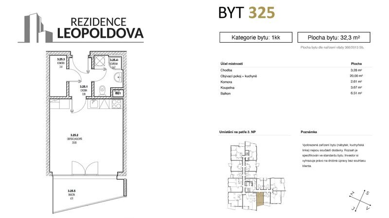 Prodej bytu 325 Rezidence Leopoldova