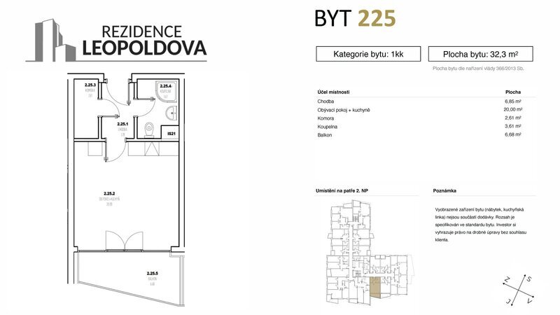 Prodej bytu 225 Rezidence Leopoldova