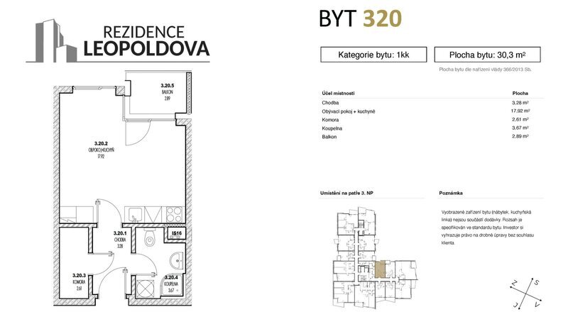 Prodej bytu 320 Rezidence Leopoldova