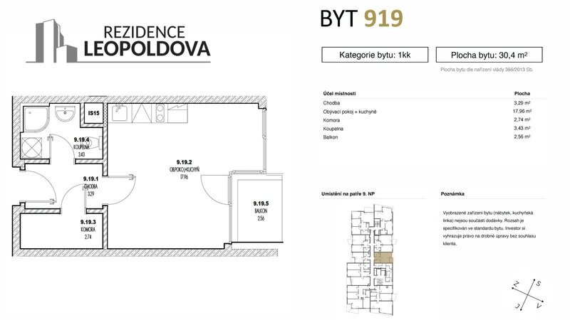 Prodej bytu 919 Rezidence Leopoldova