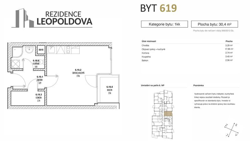 Prodej bytu 619 Rezidence Leopoldova