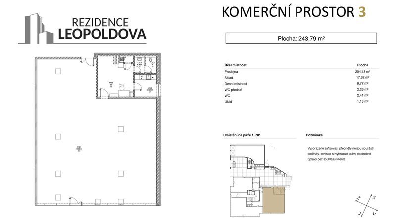 Prodej obchodní jednotky číslo 113
