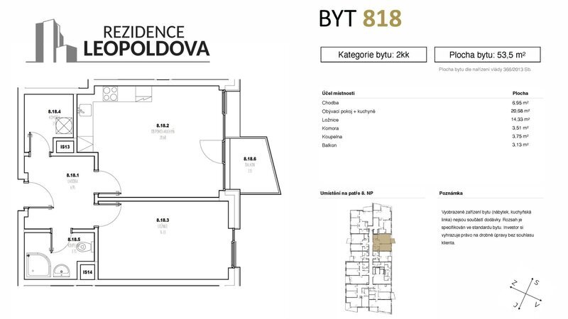 Prodej bytu 818 Rezidence Leopoldova