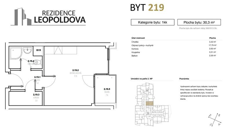 Prodej bytu 219 Rezidence Leopoldova