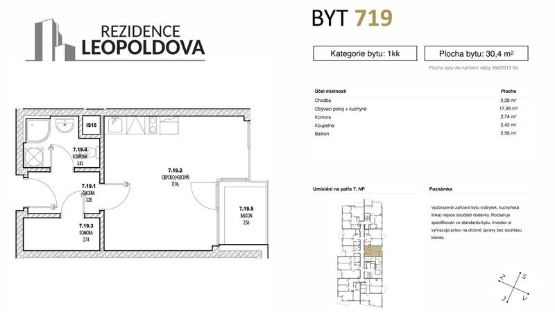 Prodej bytu 719 Rezidence Leopoldova